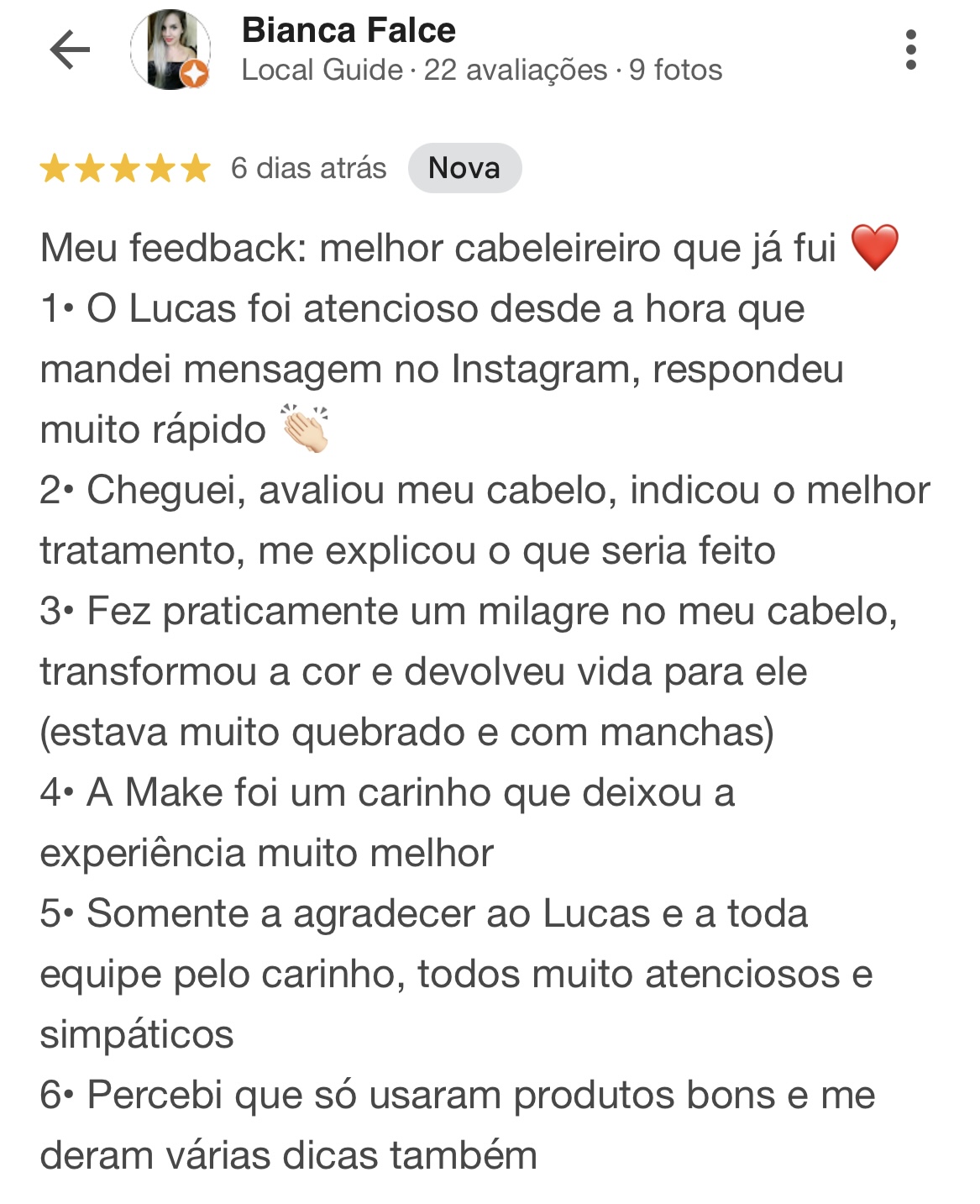 Mensagem de cliente 3